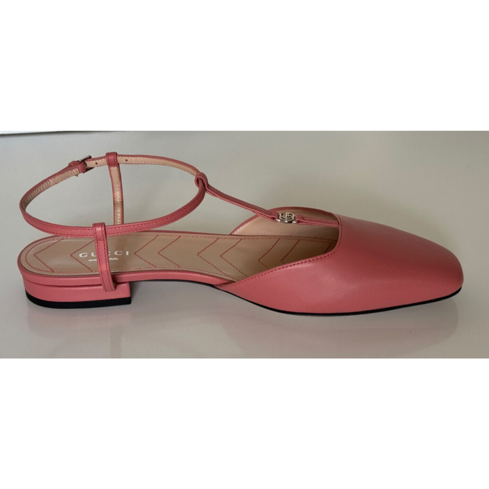 Gucci Women's GG Pink Ballet Flat Leather Sandals 9.5 US (39.5 Eu) IT 754136 NIB - Picture 12 of 13